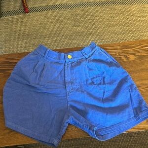 Big Bud Press Corduroy pleat shorts in Cornflower Blue size M